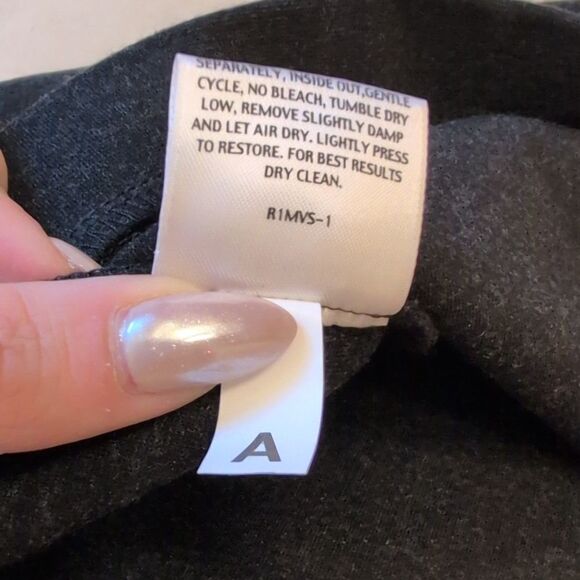 Eileen Fisher Melange Viscose Ponte Pant Charcoal dark grey black size L - Picture 5 of 8